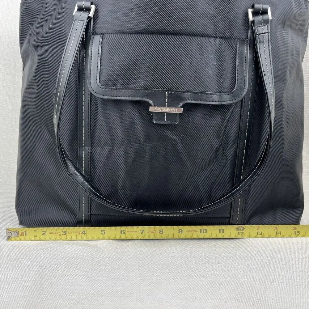 Samsonite Laptop Bag Padded Tote Purse Carry-On‎ Black Top Handles- Read